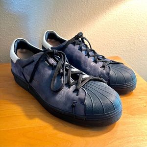 Yohji Yamamoto x Adidas Y-3 smooth blue suede “Super Knot” sneakers sz. 10.5 US